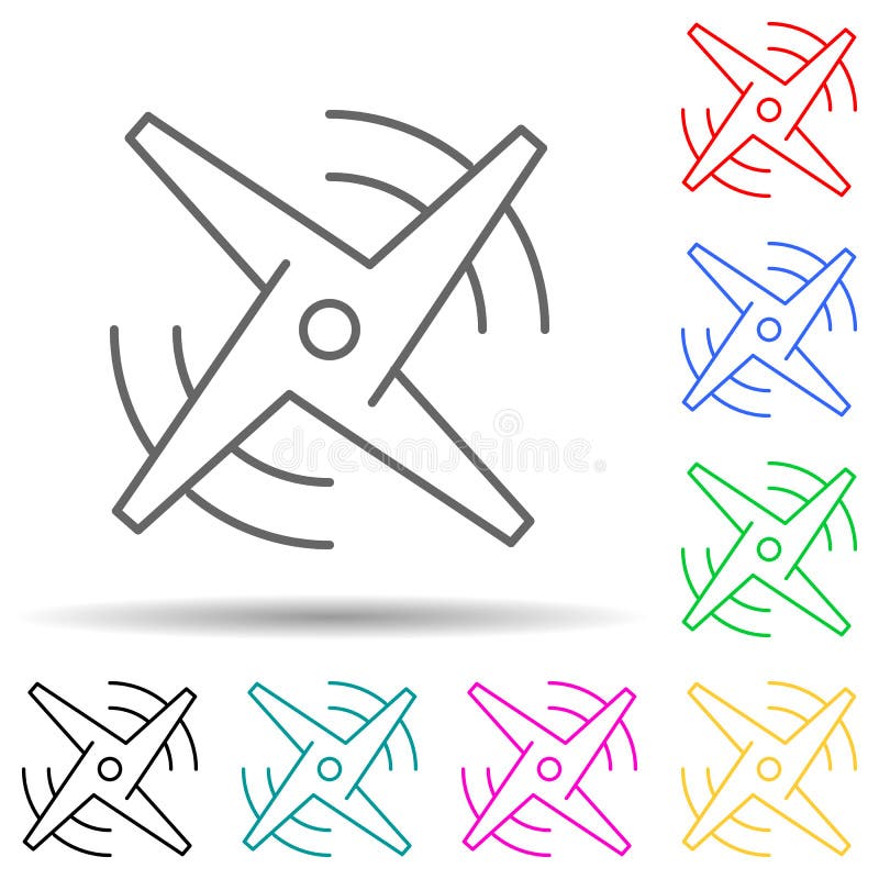 Propeller multi color style icon. Simple thin line, outline vector of drones icons for ui and ux, website or mobile vector illustration