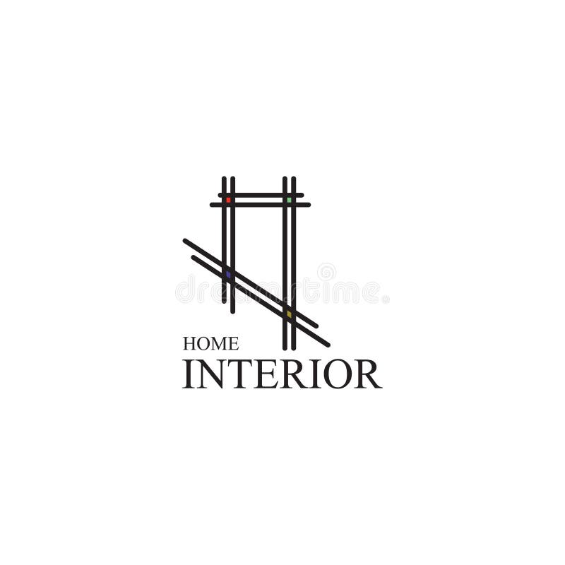 Interior Logo Design, Vector Template Stock Vector - Illustration of ...