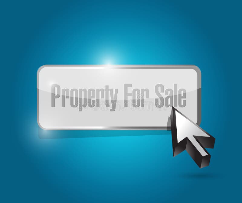 Property for Sale Button Illustration Stock Illustration Illustration
