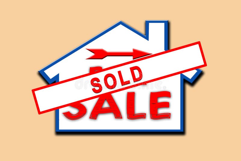 Property sold sign. stock illustration. Illustration of sales 1013597