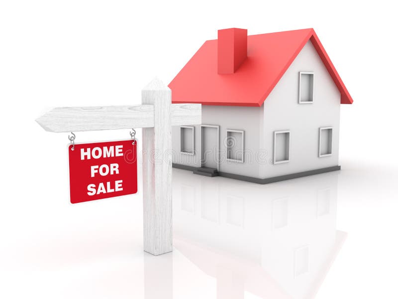 Propiedades inmobiliarias - casa para la venta ilustración del vector Propiedades inmobiliarias - casa para la venta ilustración del vector