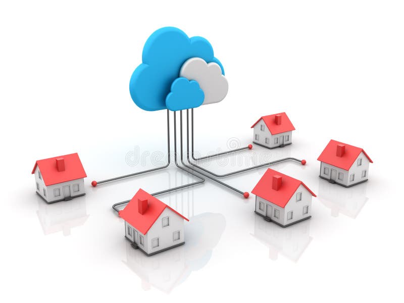 Propiedades inmobiliarias de la nube libre illustration Propiedades inmobiliarias de la nube libre illustration