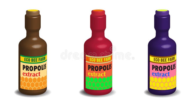 propolis cosmetics product, bottles with bee extract based on beeswax  beauty skin care illustration Generative AI 22081307 Stock Photo at Vecteezy