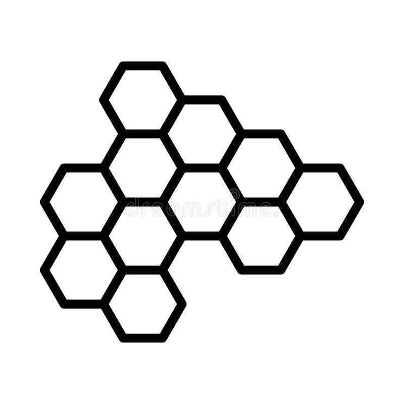 Propolis icon linear logo mark in black and white vector illustration