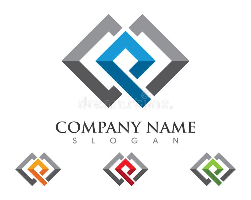 Propriedade Logo Template da letra de P ilustração royalty free Propriedade Logo Template da letra de P ilustração royalty free