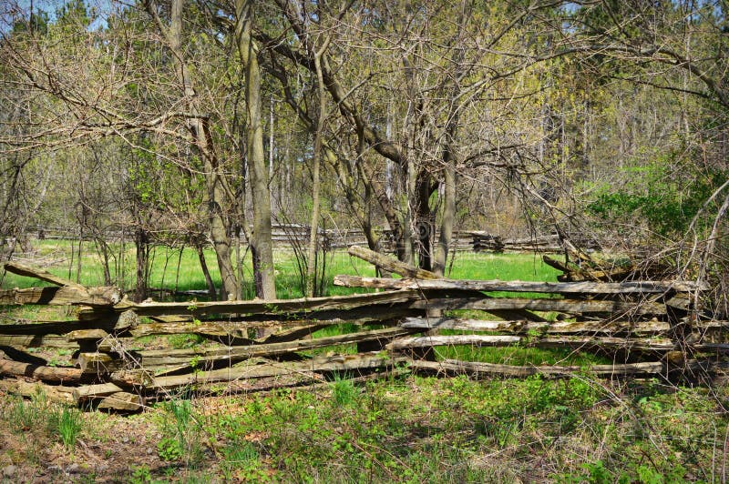 Wooded property with a wooden fence at Old World Wisconsin in Eagle, WI. Wooded property with a wooden fence at Old World Wisconsin in Eagle, WI.