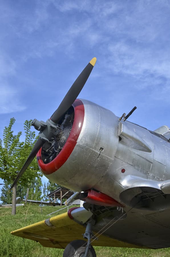 Propulsor de un Texan norteamericano T-6 imágenes de archivo libres de regalías Propulsor de un Texan norteamericano T-6 imágenes de archivo libres de regalías