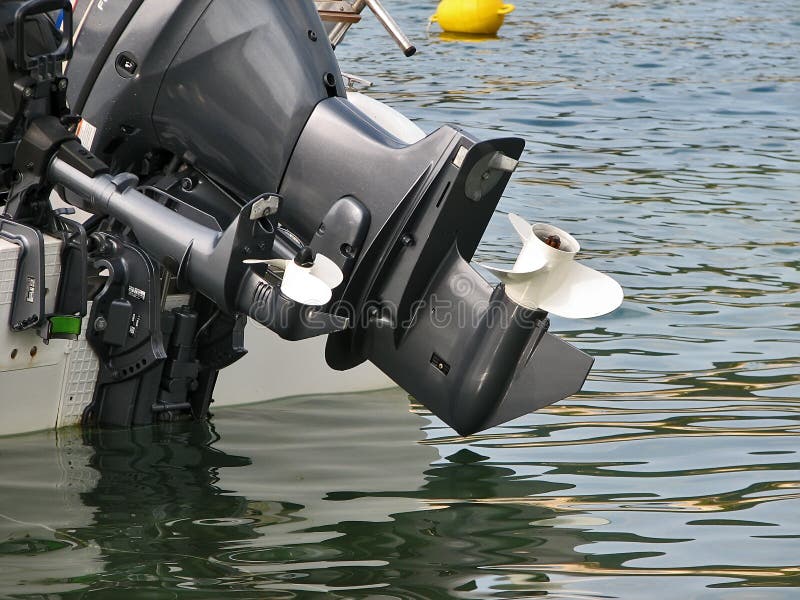 Boat propeller out of water. Boat propeller out of water