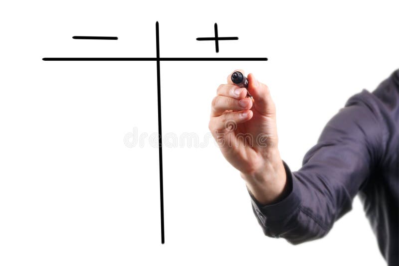 Hand write pros and cons on whiteboard. Board survey stock images, royalty-free photos and pictures