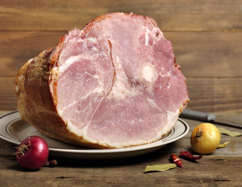 Prosciutto affumicato fotografia stock Prosciutto affumicato fotografia stock