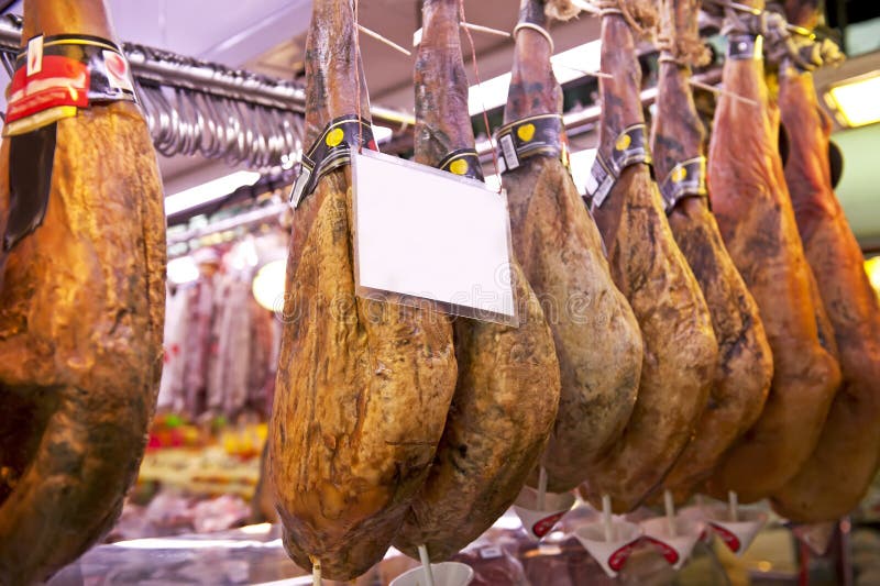 Prosciutto spagnolo fotografia stock. Immagine di fuoco 21538262