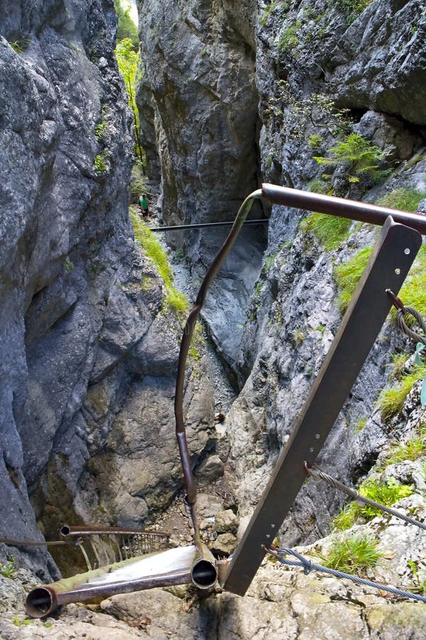 Kvacany - Prosiek valley - one of the many gorges in the valley with touristic ladder