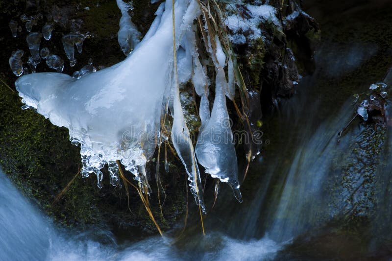 Prosiek, creek in winter