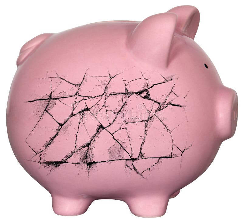 Prosiątko banka długu bankruta pieniądze obraz stock Prosiątko banka długu bankruta pieniądze obraz stock