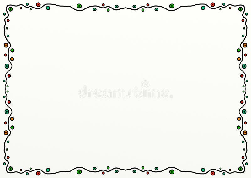 Prosta Doodle strony granicy dekoracja royalty ilustracja
