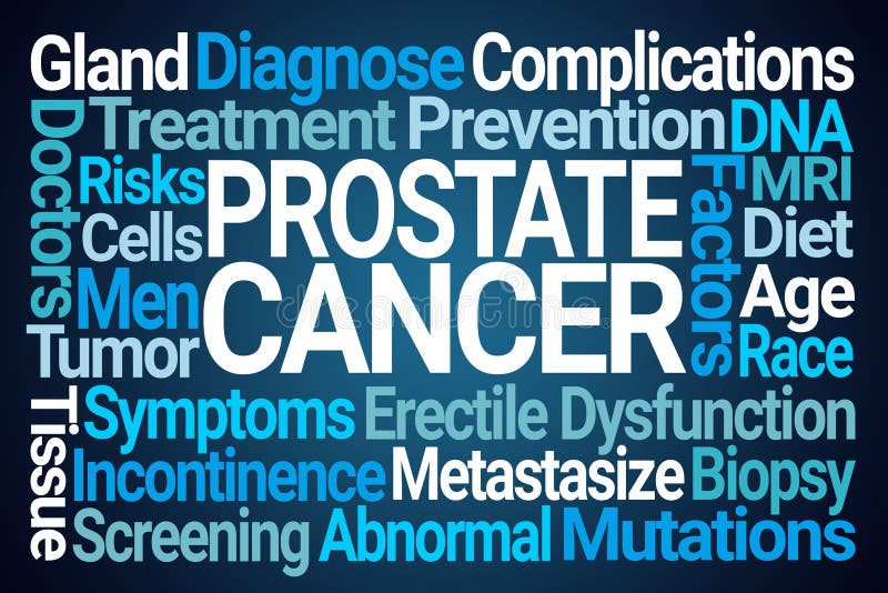 Prostate Cancer Word Cloud stock illustration