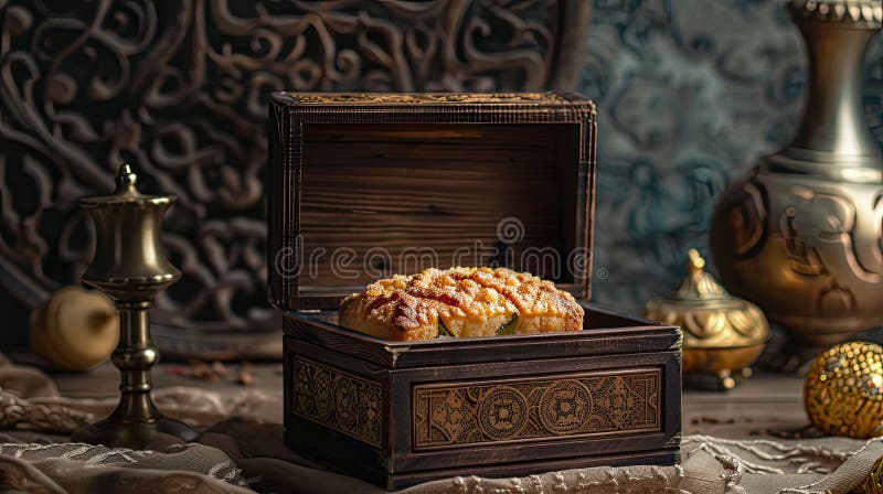 a simple box of Eid parcel, expertly composed through photography to convey the spirit of giving and joy AI generated. a simple box of Eid parcel, expertly composed through photography to convey the spirit of giving and joy AI generated
