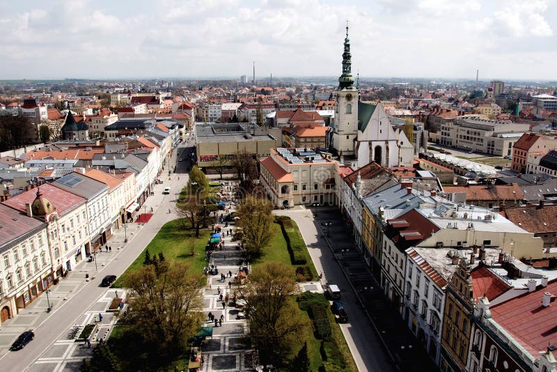 Prostejov from the town hall tower, Czech Republic