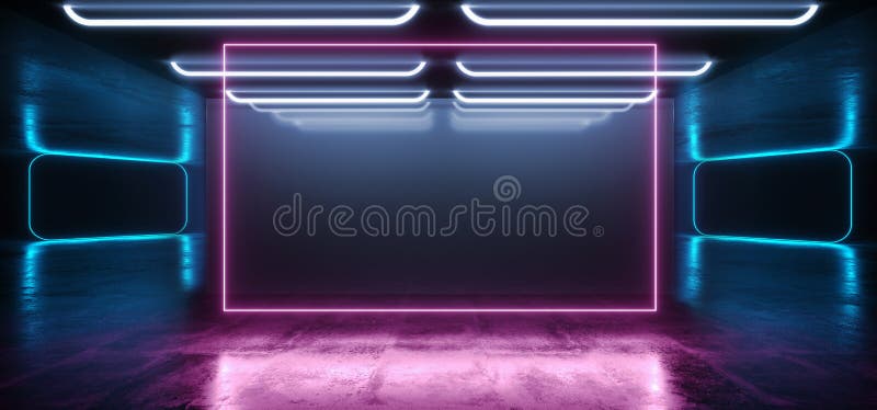 Prostokąt bramy tła Sci Fi statku kosmicznego Laserowego Neonowego Retro Futurystycznego Nowożytnego Glansowanego widma Purpurowa ilustracji Prostokąt bramy tła Sci Fi statku kosmicznego Laserowego Neonowego Retro Futurystycznego Nowożytnego Glansowanego widma Purpurowa ilustracji