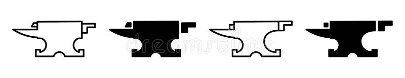 Prosty projekt anvil dla ikony wektorowej ilustracja kowala wektor logo. ilustracji