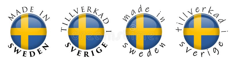 Prosty Robić w Sweden/Tillverkad mnie Sverige szwedzi przekładowi ilustracja wektor Prosty Robić w Sweden/Tillverkad mnie Sverige szwedzi przekładowi ilustracja wektor