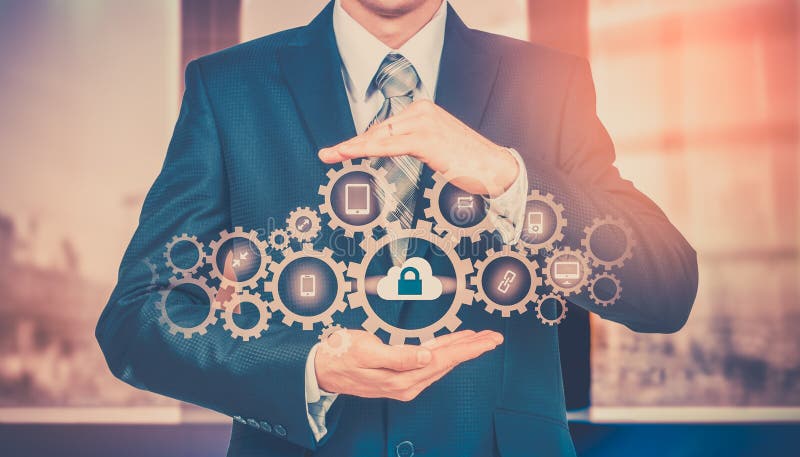 Protect cloud information data concept. Security and safety of cloud data stock photos