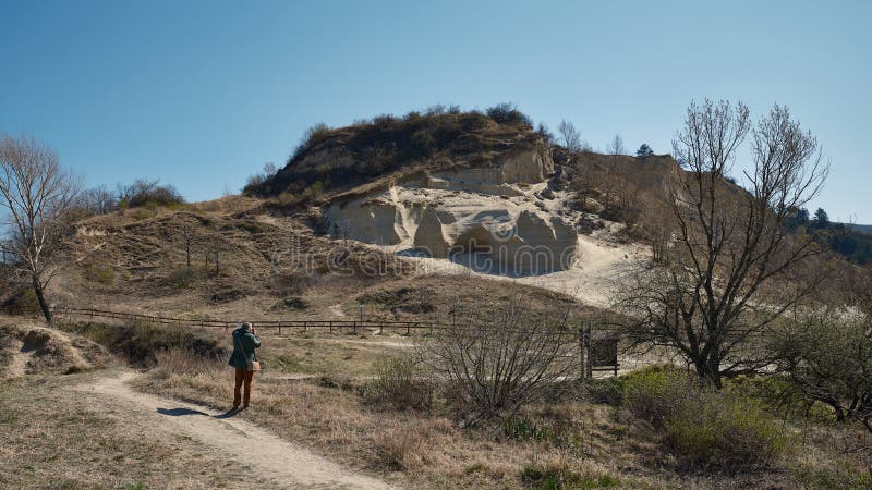 Chránený pieskový kopec Sandberg a fotograf