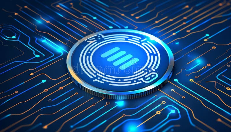Protecting data, networks, and financial transactions with cybersecurity measures and encryption royalty free illustration