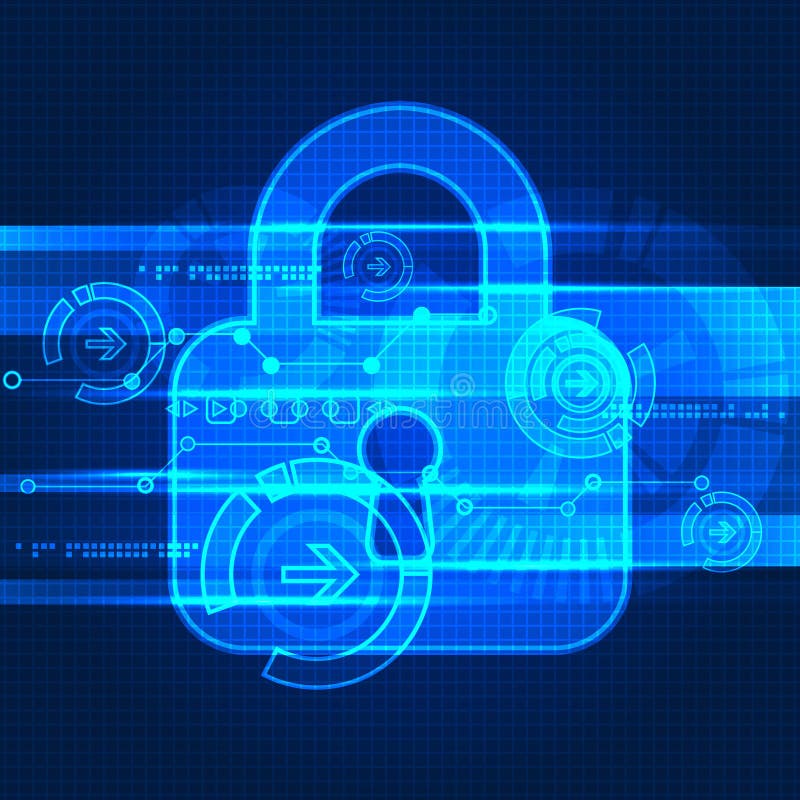 Protecting digital encoding. stock illustration