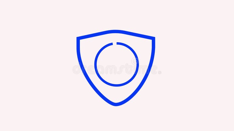 Protecting personal data animation. Animated one-line drawing of a man with ai generative vector illustration