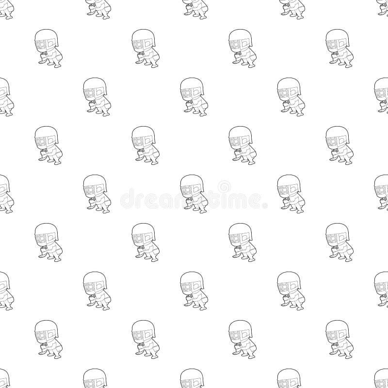 Protecting player pattern vector seamless royalty free illustration