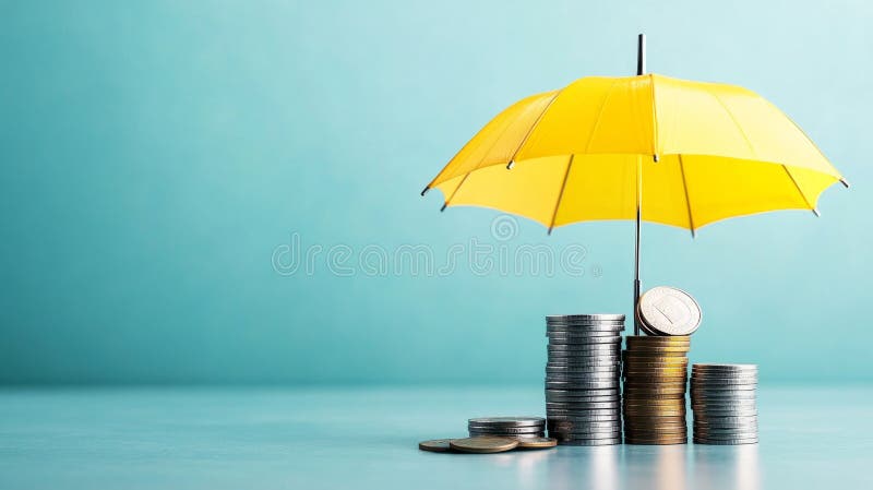 Protecting savings with a shielded investment strategy for financial security. Generative AI royalty free stock photos