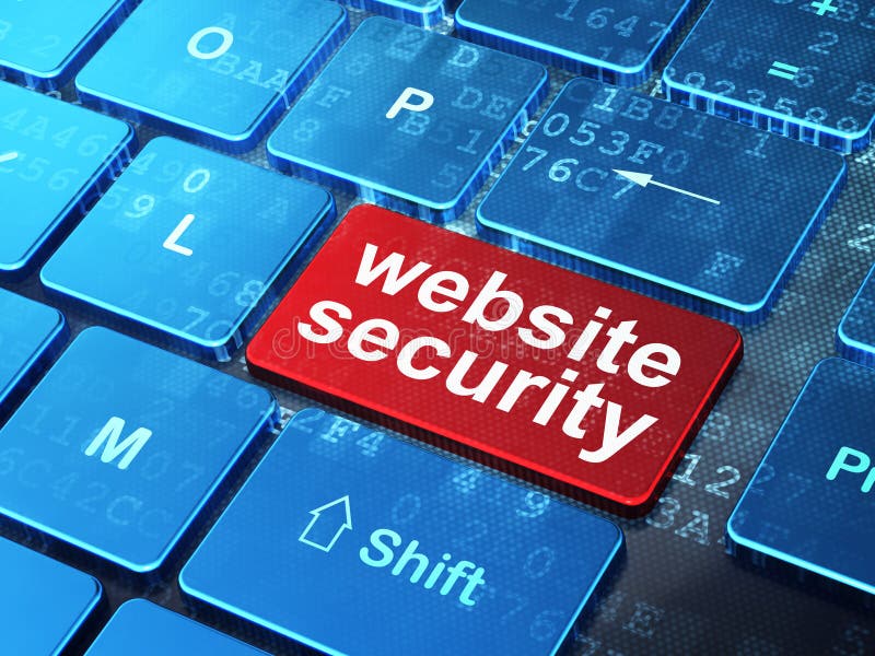 Protection concept: Website Security on computer vector illustration Protection concept: Website Security on computer vector illustration