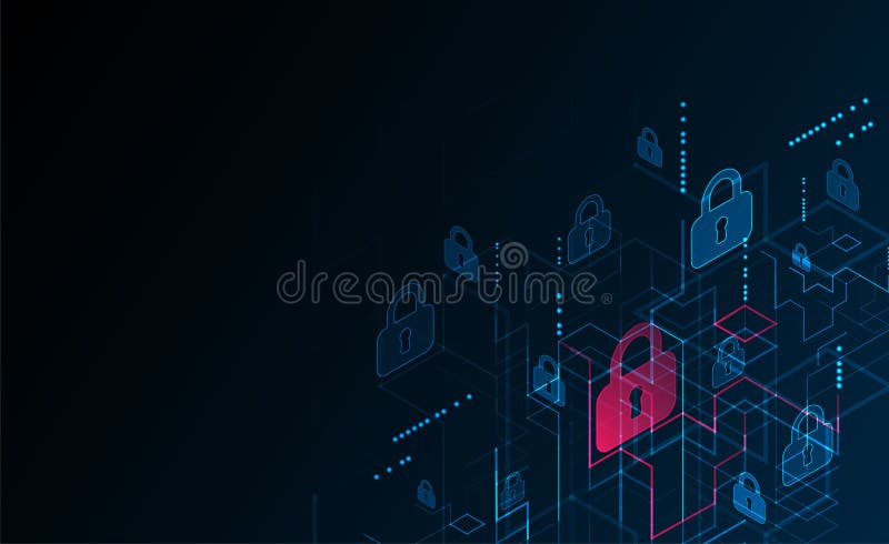 Protection mechanism, system privacy. Vector illustration vector illustration