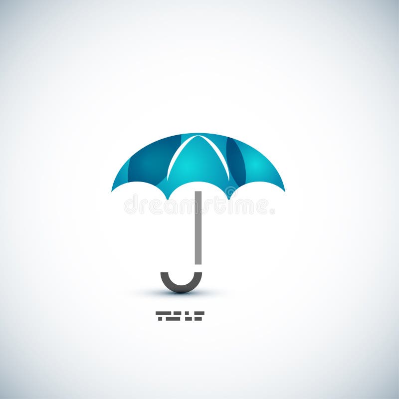 Protection Umbrella Icon Concept Stock Vector - Illustration of parasol ...