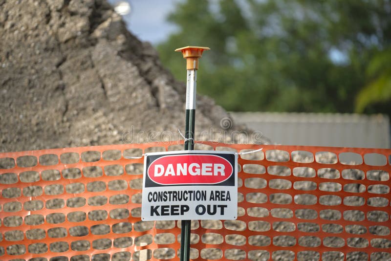 Protective Barrier at Construction Site for Safety Restriction Stock