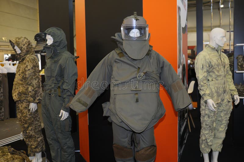 Protective Clothing for Bomb Disposal and Tanker Overalls Stock Image ...