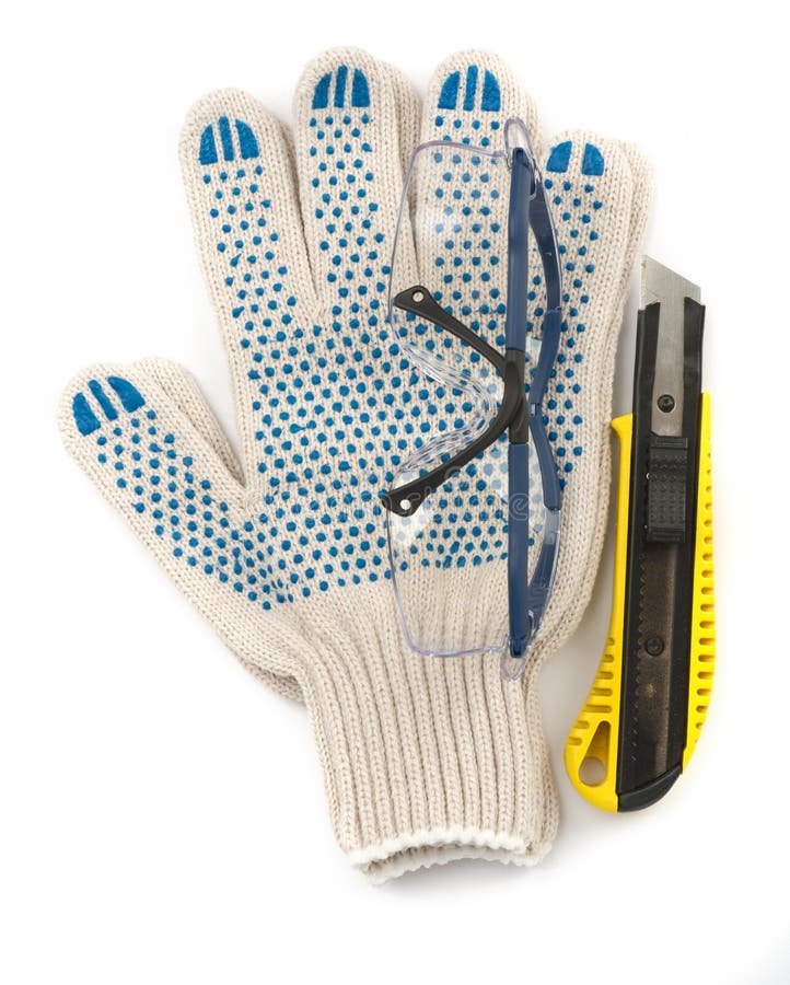 Protective Glasses With Gloves Stock Image Image of white, tool 60332609