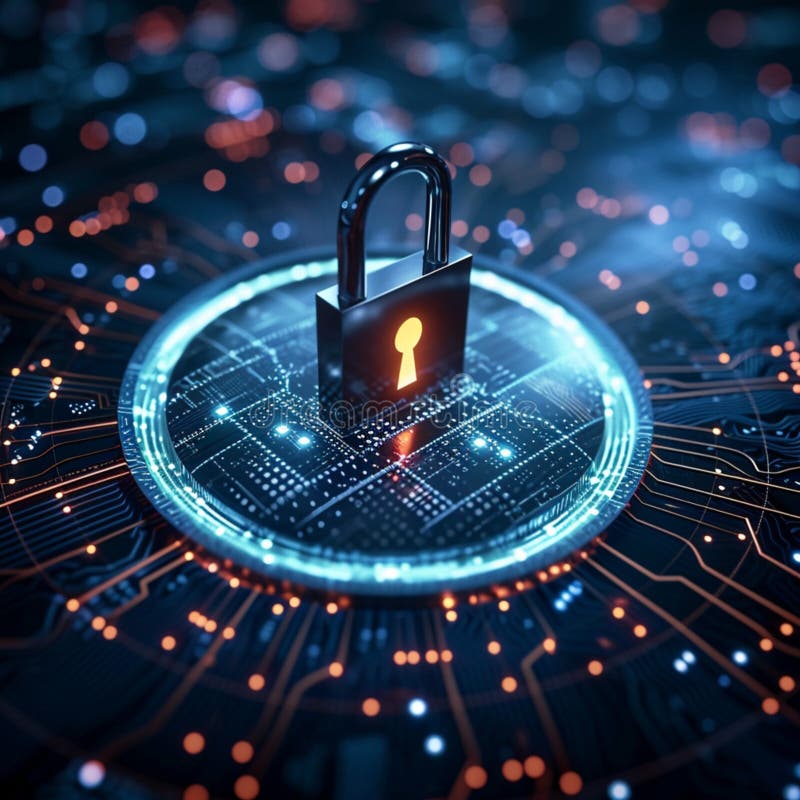 Protective measures securing data against cyber attacks concept vector illustration