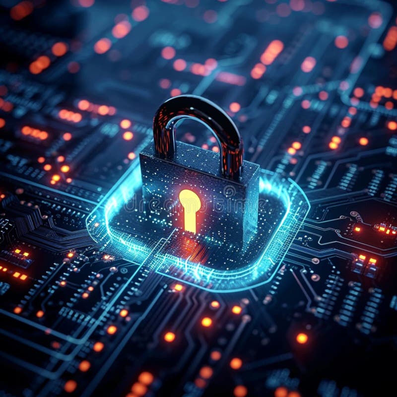 Protective measures securing data against cyber attacks concept vector illustration