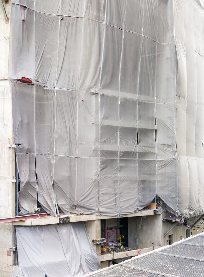 Protective Net is Covering for Safety Stock Photo Image of city, facade 205685836