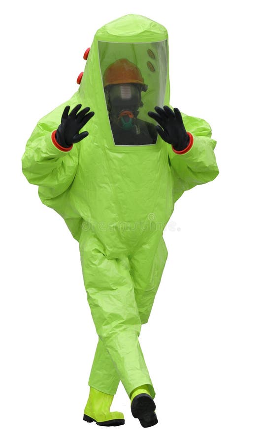 Radiation and danger concept - Man in old protective hazmat suit - Stock  Image - Everypixel