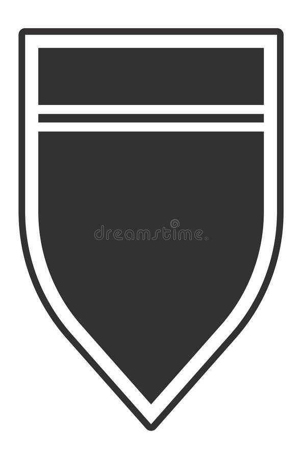 Protector minimalista con banda horizontal que representa la seguridad y la fiabilidad a través de un diseño moderno y limpio ilustración del vector