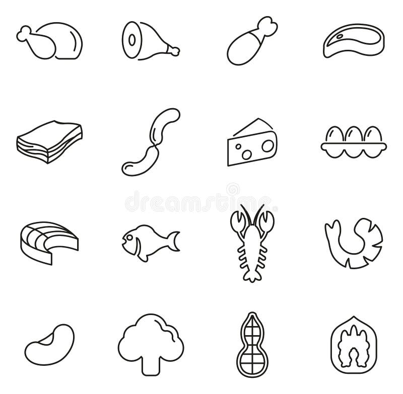 Protein Food Icons All In One Icons Black White Color Flat Design Freehand Set Stock Vector free-protein-food-cliparts-download-free-protein-food-cliparts-png-images-free-cliparts-on