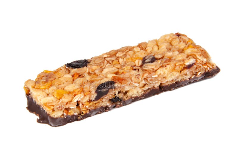 Protein Muesli Granola Bar Isolated on the White Stock Photo Image of