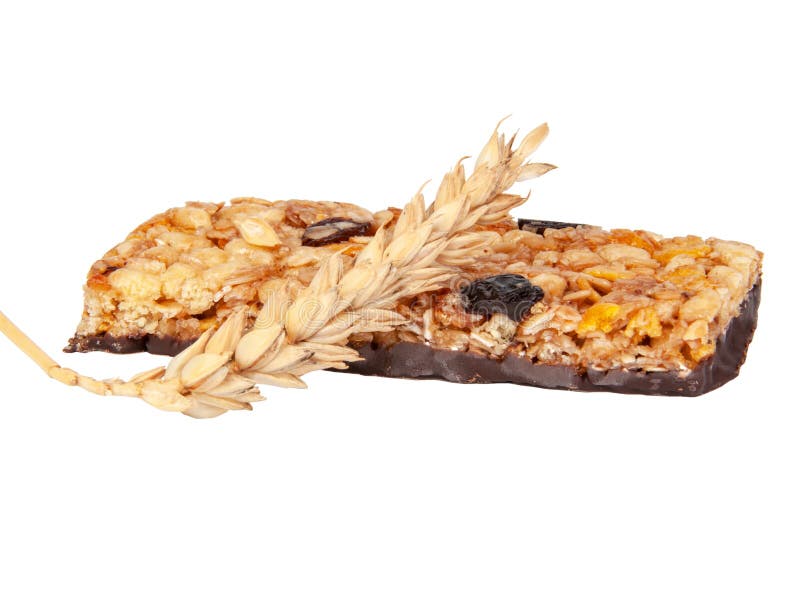 Protein Muesli Granola Bar Isolated on the White Stock Image Image of
