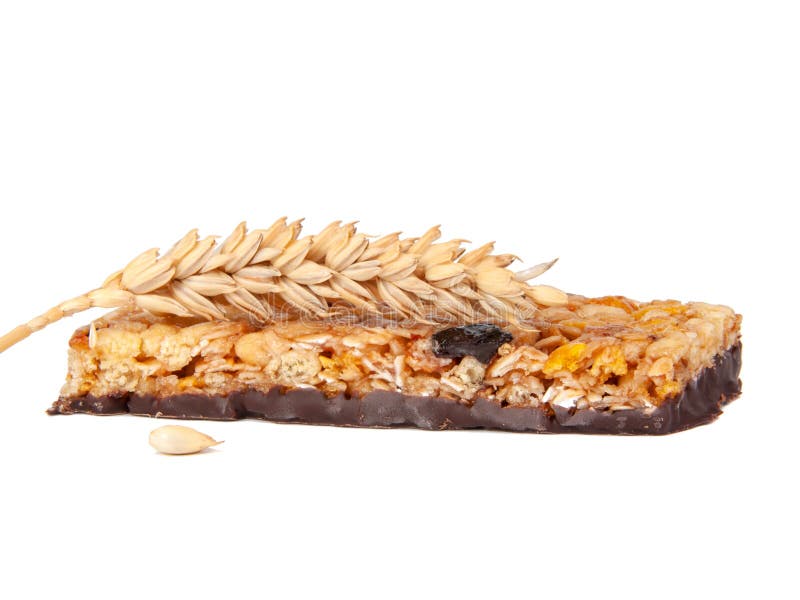 Protein Muesli Granola Bar Isolated on the White Stock Photo Image of