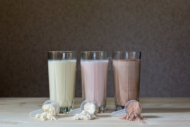 Proteincoctailar royaltyfria bilder Proteincoctailar royaltyfria bilder
