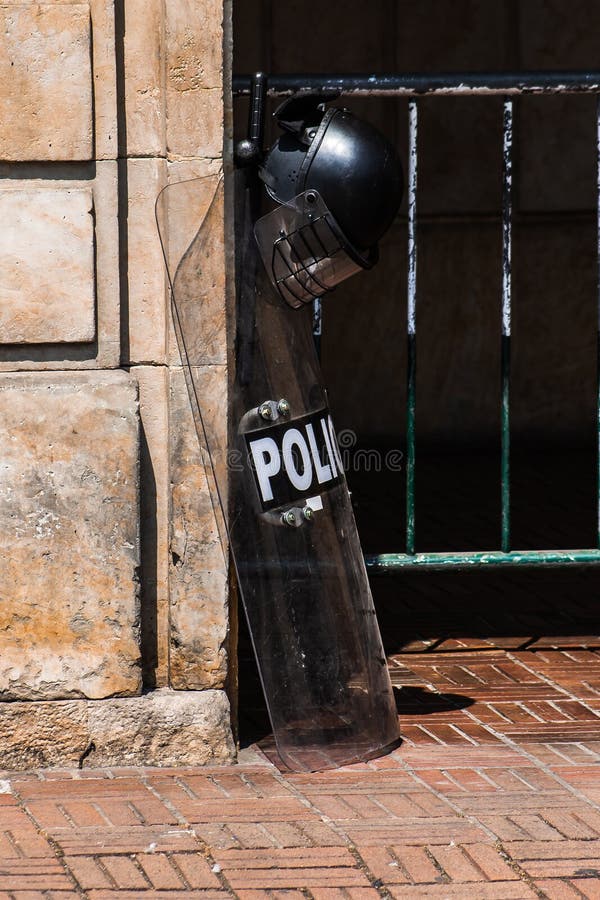 Protest för arbetares rätter Bogota Colombia Januari 2016 royaltyfri bild Protest för arbetares rätter Bogota Colombia Januari 2016 royaltyfri bild