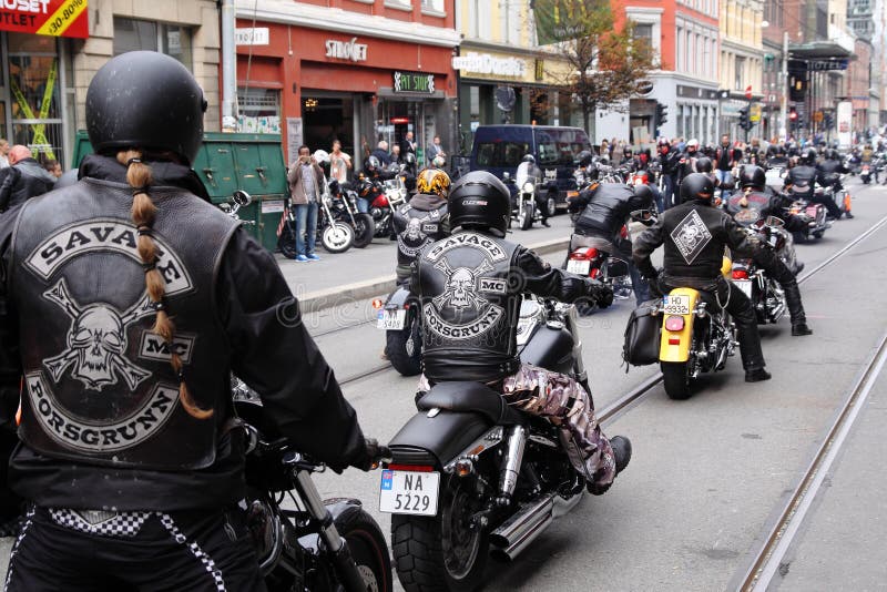 Protest of Motorcycle Clubs. Oslo. Editorial Stock Photo - Image of  cheaters, chopper: 40678788